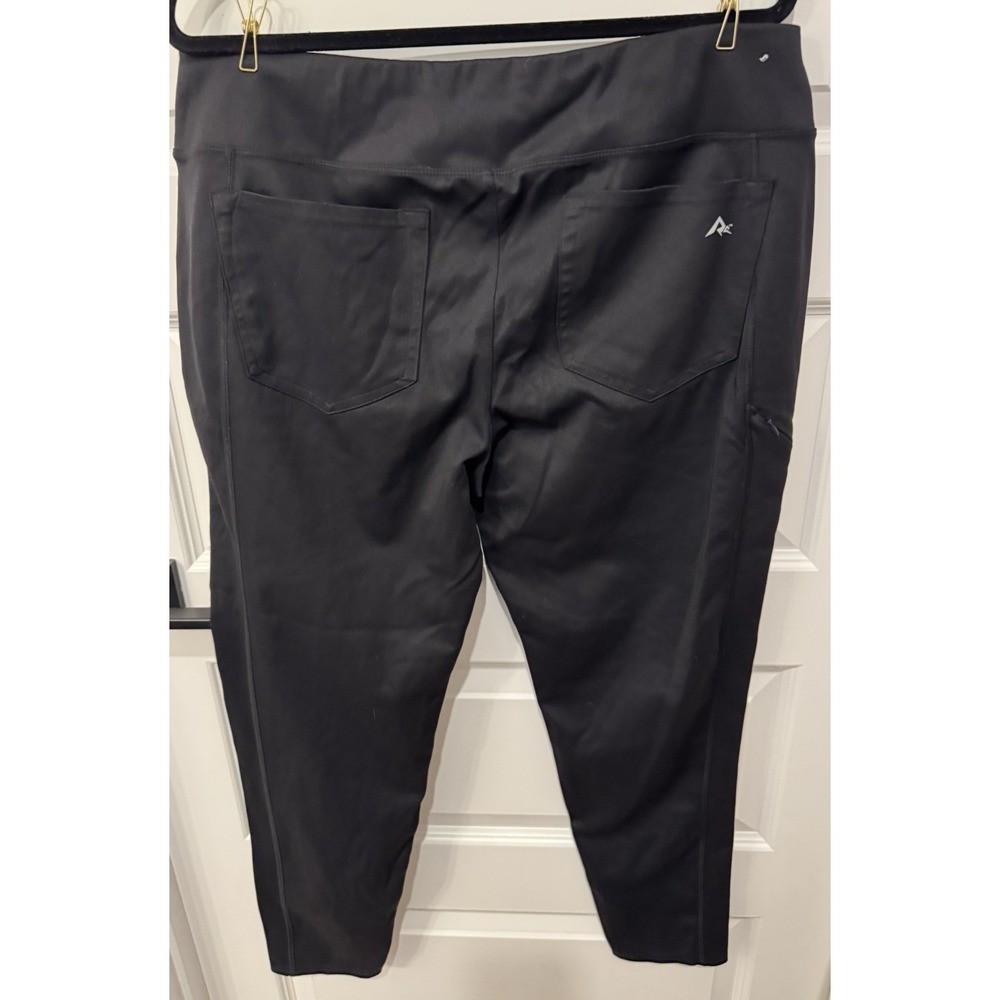 RIDGECUT Women's NEW Black Cropped Leggings Pants Workout Size XL Spandex - Picture 3 of 7